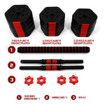 Fitness Dumbbells Set, Upgraded Adjustable Weight Sets up to 44/66Lbs, Hexagon Design