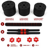 Fitness Dumbbells Set, Upgraded Adjustable Weight Sets up to 44/66Lbs